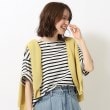 シューラルー(SHOO・LA・RUE)の【洗える】大人が一枚で着こなしやすい さらっとコットン五分袖Tシャツ ブラック(319)