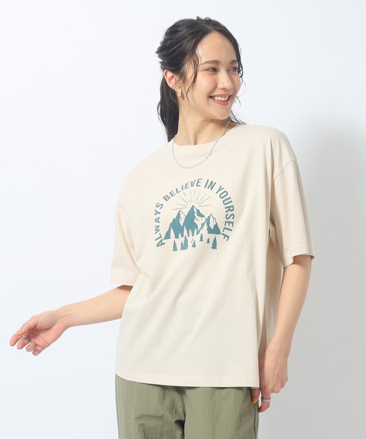 シューラルー(SHOO・LA・RUE)の【洗える/プチプラ/綿100％】グラフィック半袖ゆるTシャツ54