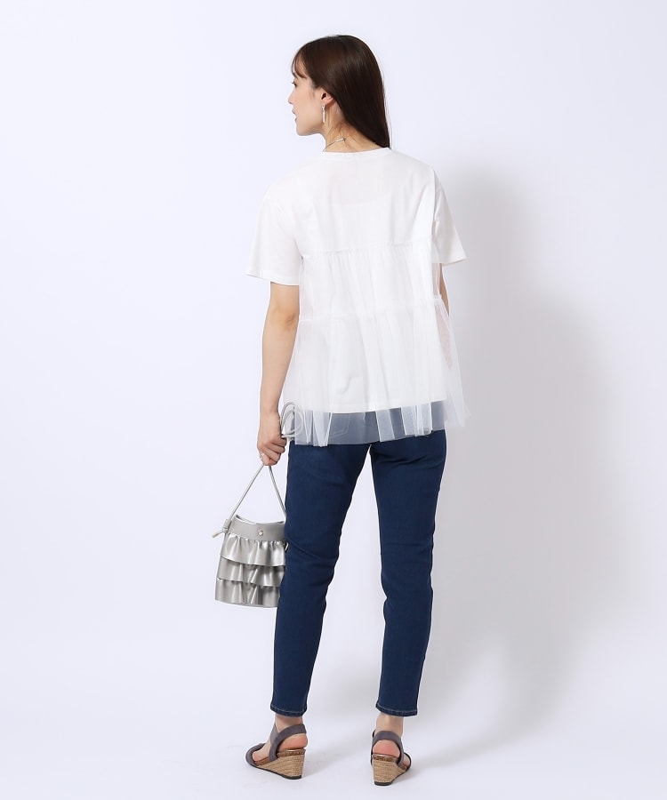 シューラルー(SHOO・LA・RUE)の【洗える/UV/ストレッチ】クロップド丈で足首がきれいに見える デニムスキニーパンツ6