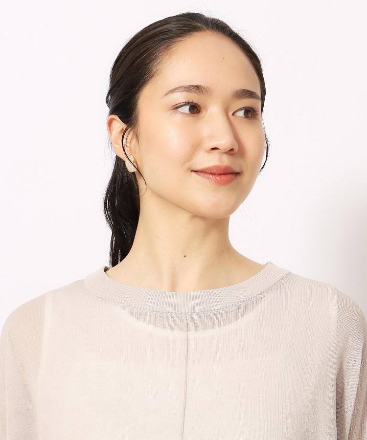 洗える/2点セット】大人の透け感 シアードルマンニット+ 洗える/2点セット】大人の透け感 シアードルマンニット+
