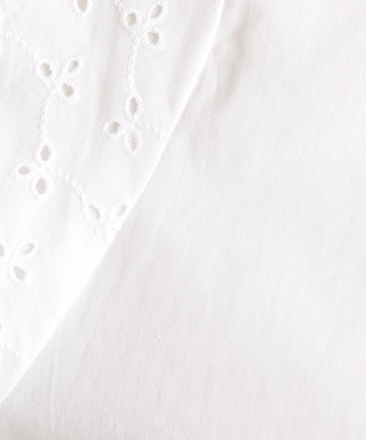 シューラルー(SHOO・LA・RUE)の【体型カバー/5分袖】刺繍レース パフ袖ブラウス4