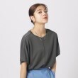 シューラルー(SHOO・LA・RUE)の【UV/体型カバー】すっきり見え とろみ 裾切り替えトップス チャコールグレー(014)