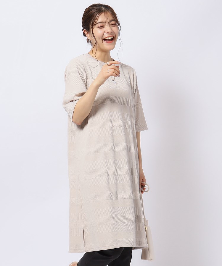 体型カバー】ジャカードワンピース(チュニック) | SHOO・LA 体型カバー】ジャカードワンピース(チュニック) | SHOO・LA