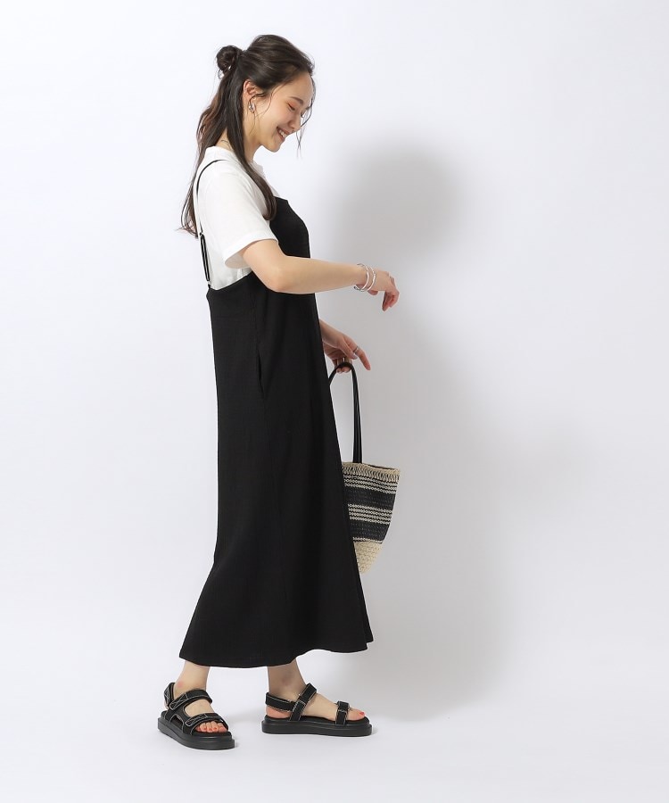 2点セット】ふくれジャカードキャミワンピース＋Tシャツ（キャミ