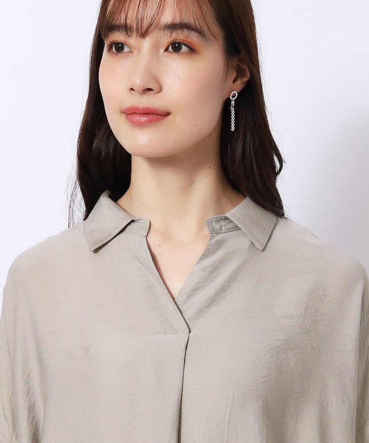 シューラルー(SHOO・LA・RUE)の【洗える/体型カバー】スキッパーシャツチュニック26
