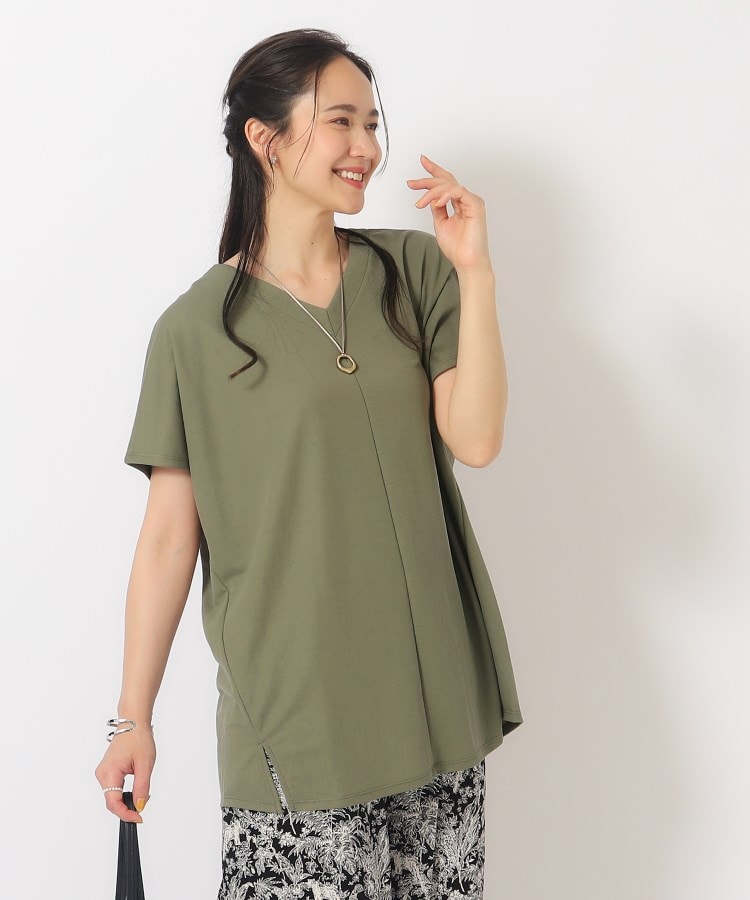 さらっとゆったり カノコVネックトップス(カットソー) | SHOO さらっとゆったり カノコVネックトップス(カットソー) | SHOO