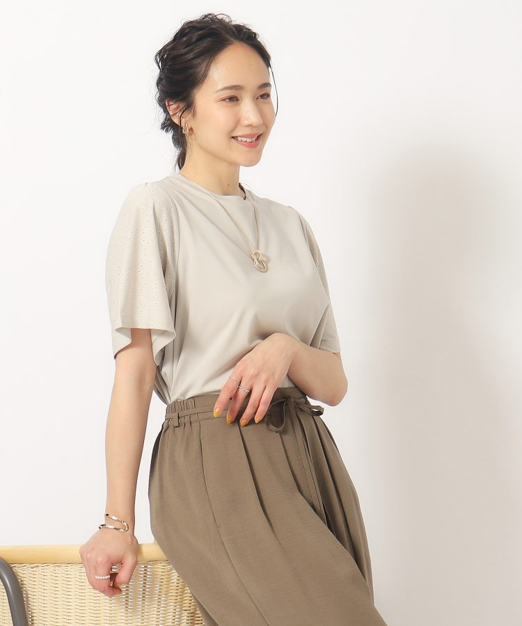 シューラルー(SHOO・LA・RUE)の【洗える】お袖レースTシャツ2