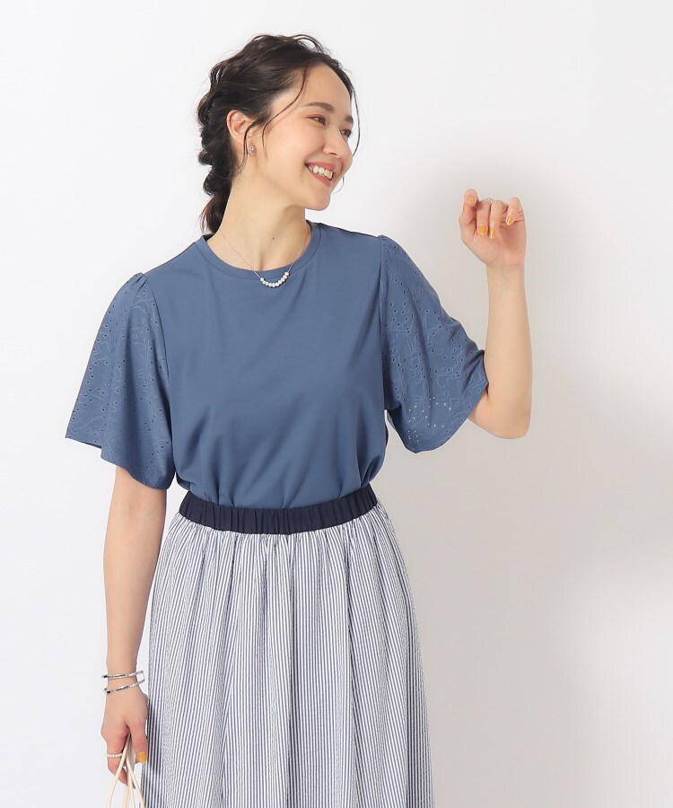 シューラルー(SHOO・LA・RUE)の【洗える】お袖レースTシャツ18