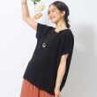 シューラルー(SHOO・LA・RUE)の【洗える】インでもアウトでも 裾タックデザイントップス ブラック(019)