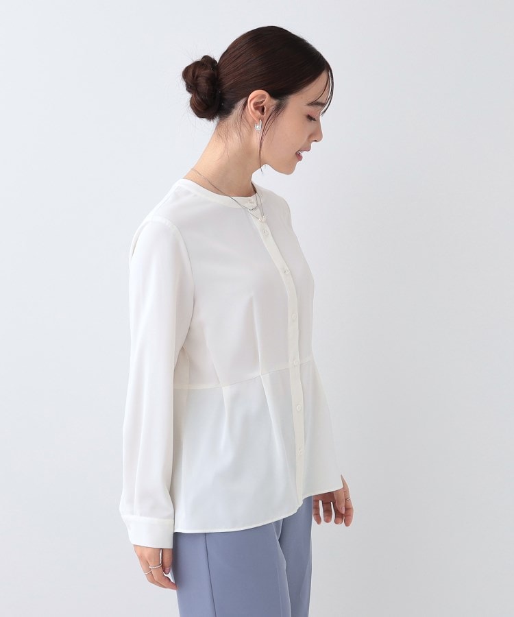シューラルー(SHOO・LA・RUE)の【S-3L】さらり軽やか インせず決まる ペプラムブラウス2