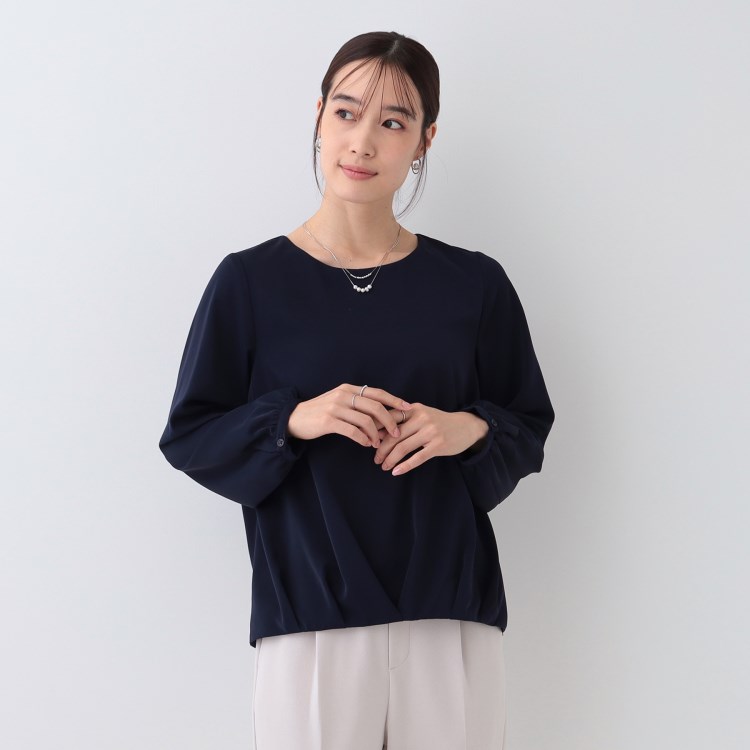 シューラルー(SHOO・LA・RUE)の【通勤/セレモニー】さらり軽やか インせず決まる 裾タックブラウス シャツ・ブラウス