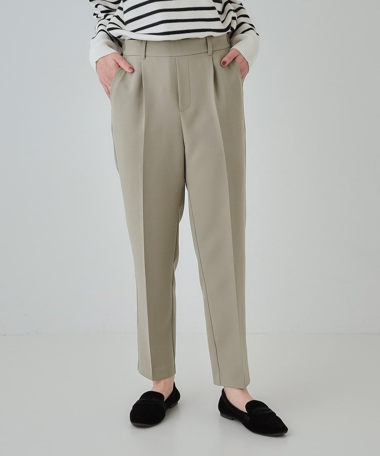 シューラルー(SHOO・LA・RUE)の【SS-3L/洗える/通勤・セレモニーにも】しなやかな身のこなしが叶う ストレッチテーパードパンツ14
