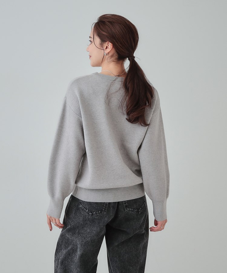 シューラルー(SHOO・LA・RUE)の【洗える/ちくちくしにくい/静電気軽減】スウェットライク ロゴニット14