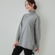 シューラルー(SHOO・LA・RUE)の【洗える/S-LL/体型カバー】もちもちっとしたタッチが心地よい タートルチュニックニット グレー(012)