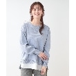 シューラルー(SHOO・LA・RUE)の【洗える】一枚で簡単こなれ見え スポンディッシュ 裾レイヤード風ニット1