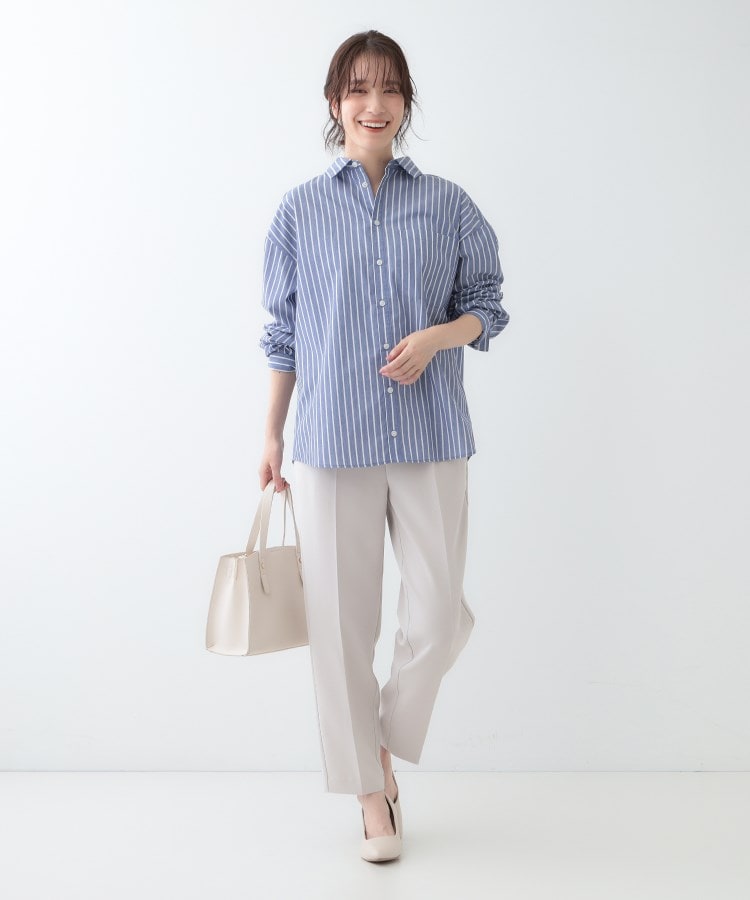シューラルー(SHOO・LA・RUE)の【洗える/S-LL】シーズン問わず合わせやすい ベーシックカラーシャツ11