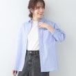シューラルー(SHOO・LA・RUE)の【洗える/S-LL】シーズン問わず合わせやすい ベーシックカラーシャツ サックスブルー(090)