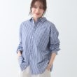 シューラルー(SHOO・LA・RUE)の【洗える/S-LL】シーズン問わず合わせやすい ベーシックカラーシャツ ブルー(392)