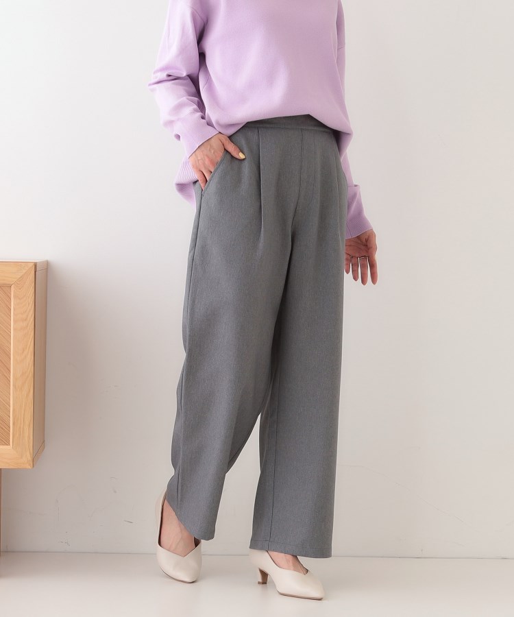 シューラルー(SHOO・LA・RUE)の【洗える/S-LL】大人のきれいめスタイルに ワイドパンツ10