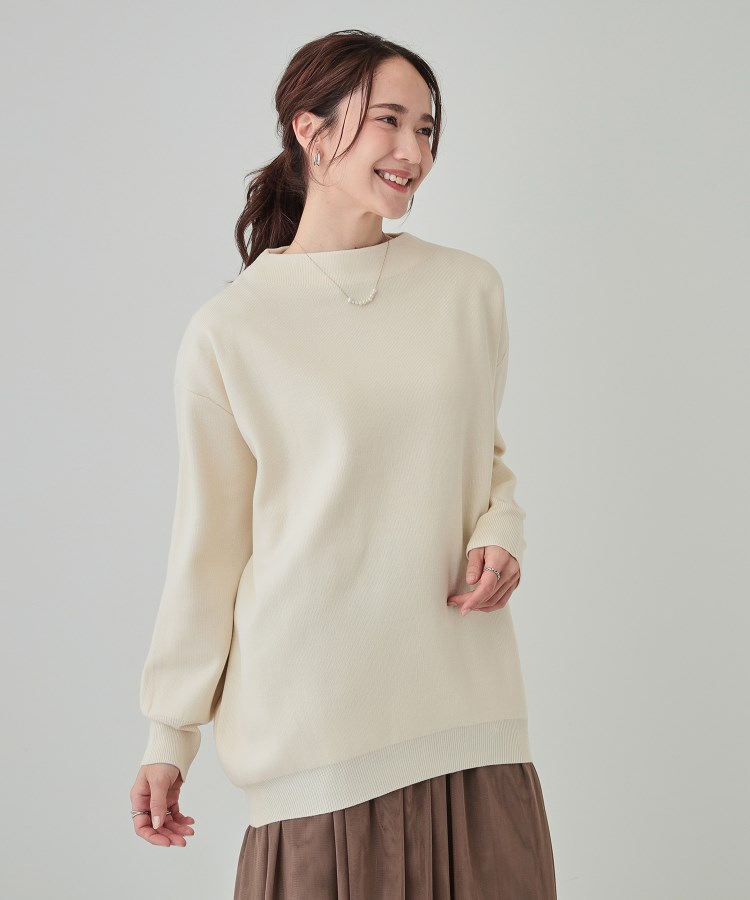 シューラルー(SHOO・LA・RUE)の【洗える/体型カバー】絶妙なネックラインにこだわった コクーンニット1