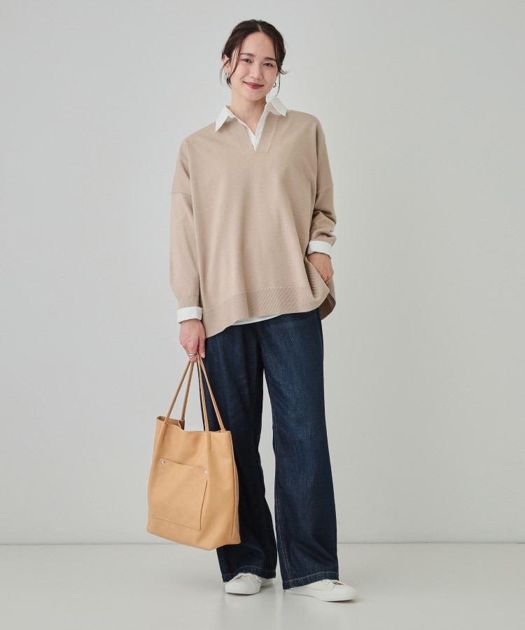 シューラルー(SHOO・LA・RUE)の【洗える】レイヤードコーデも楽しめる もちもちVネックニット11