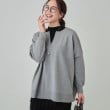 シューラルー(SHOO・LA・RUE)の【洗える】レイヤードコーデも楽しめる もちもちVネックニット グレー(012)