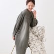 シューラルー(SHOO・LA・RUE)の【洗える/体型カバー】デニム シャツワンピース チャコールグレー(014)