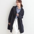 シューラルー(SHOO・LA・RUE)の【撥水/防花粉/S-LL】ライナー付き ミリタリーフーデッドコート ネイビー(094)