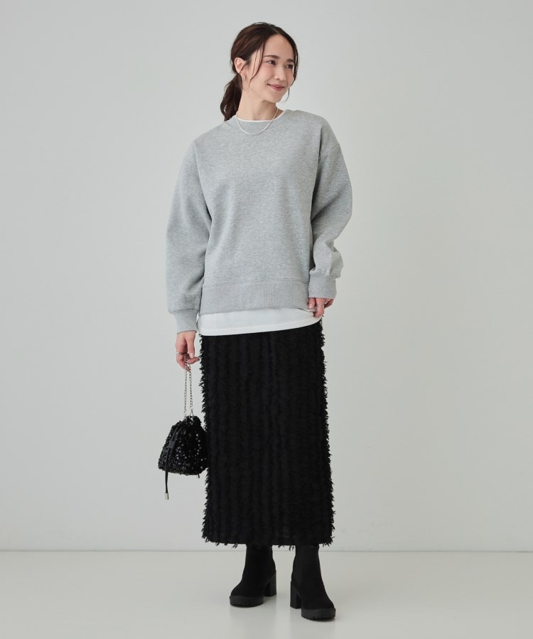シューラルー(SHOO・LA・RUE)の【洗える/S-LL】着るだけ簡単こなれ感 裏起毛レイヤード風スウェット【SHOO WARM】3