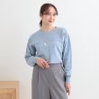 シューラルー(SHOO・LA・RUE)の【S-LL/洗える】顔回りすっきりガーター編み切り替えニット1