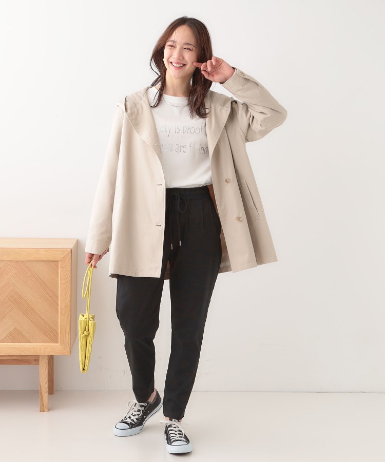 シューラルー(SHOO・LA・RUE)の【洗える/SS-3L/美脚シルエット】綿ストレッチイージーテーパードパンツ3