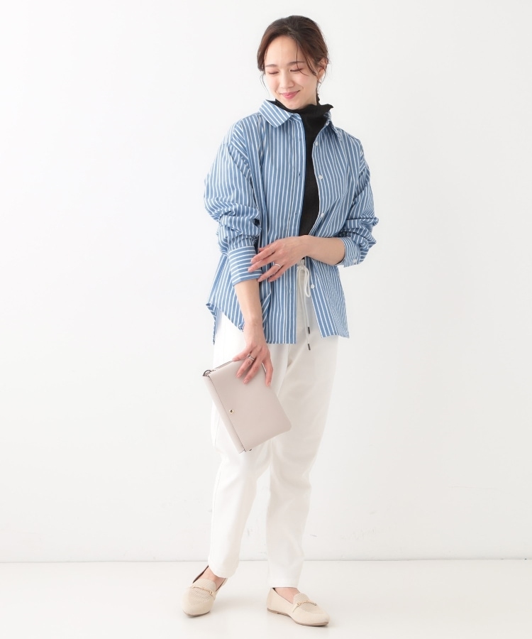 シューラルー(SHOO・LA・RUE)の【洗える/SS-3L/美脚シルエット】アクティブ派のデニム イージーテーパードパンツ29