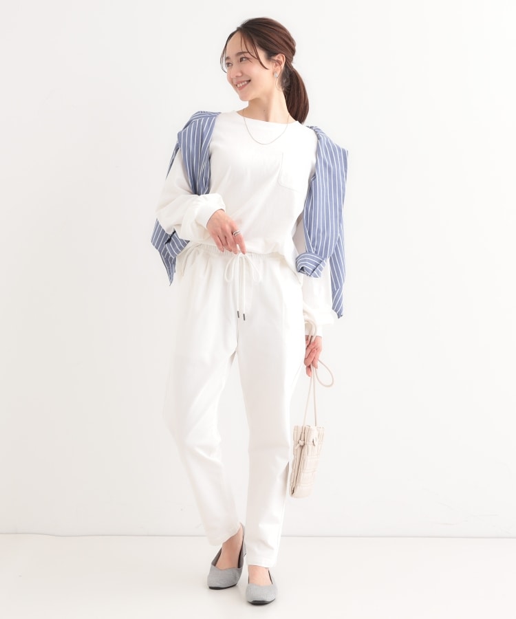シューラルー(SHOO・LA・RUE)の【洗える/SS-3L/美脚シルエット】アクティブ派のデニム イージーテーパードパンツ32