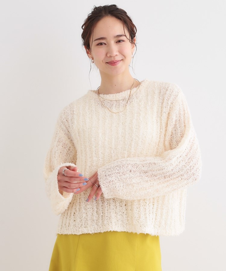 シューラルー(SHOO・LA・RUE)の程よくエアリー テープヤーンニット1
