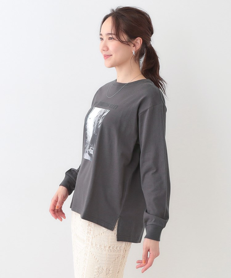 シューラルー(SHOO・LA・RUE)の【洗える/S-LL】一枚でもレイヤードでも グラフィック長袖Tシャツ6