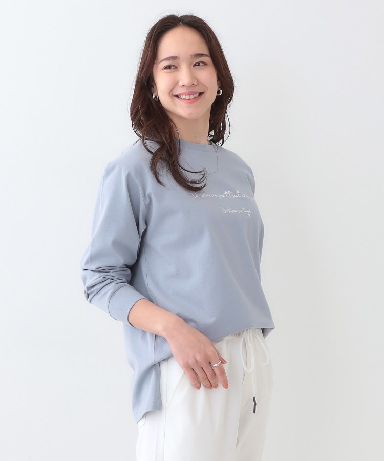 シューラルー(SHOO・LA・RUE)の【洗える/S-LL】一枚でもレイヤードでも グラフィック長袖Tシャツ30