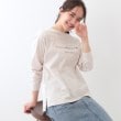 シューラルー(SHOO・LA・RUE)の【洗える/S-LL】一枚でもレイヤードでも グラフィック長袖Tシャツ ライトベージュ(451)