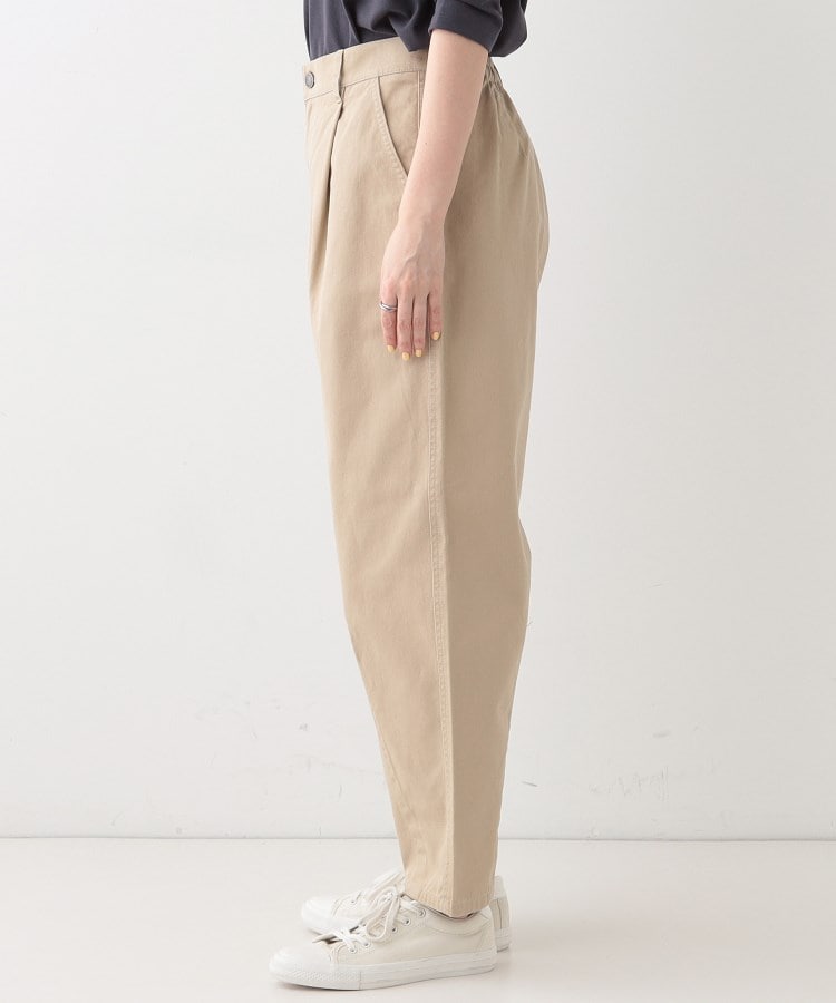 シューラルー(SHOO・LA・RUE)の【洗える/S-LL】脚のラインを拾いにくい 綿ツイルカーブパンツ10