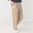シューラルー(SHOO・LA・RUE)の【洗える/S-LL】脚のラインを拾いにくい 綿ツイルカーブパンツ6