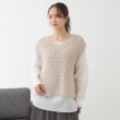 シューラルー(SHOO・LA・RUE)の【洗える/S-LL/2点セット】透かし柄ベスト+ブラウス1