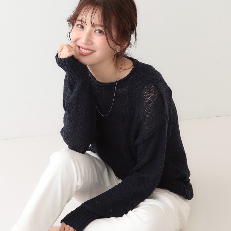 シューラルー(SHOO・LA・RUE)のさりげない凹凸感で表情豊か。ロールネックニット ニット/セーター
