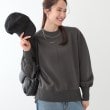 シューラルー(SHOO・LA・RUE)の【洗える/S-LL】長めのリブでお袖すっきり 異素材トップス チャコールグレー(014)