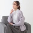 シューラルー(SHOO・LA・RUE)の【洗える/S-LL】ドライタッチが心地よい 畦編みVネックカーディガン2
