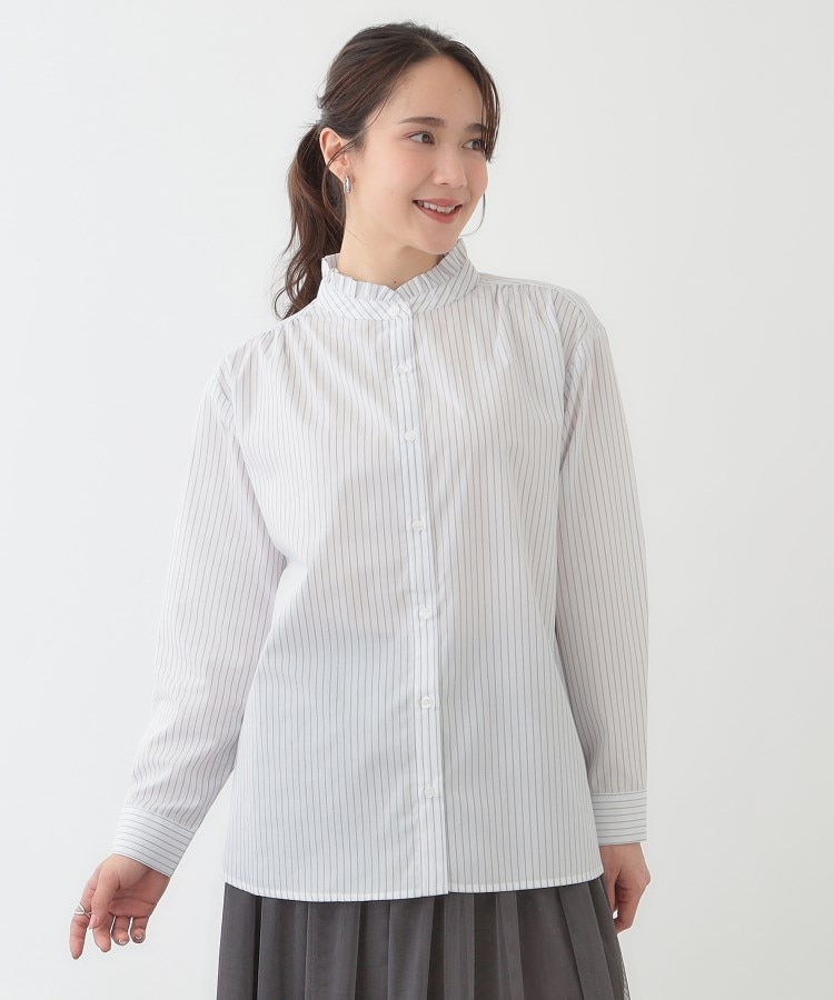 シューラルー(SHOO・LA・RUE)のすっきり好印象 フリルスタンドブラウス9