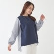 シューラルー(SHOO・LA・RUE)の【S-LL】一枚でサマ見え お袖フリル ストライプトップス9
