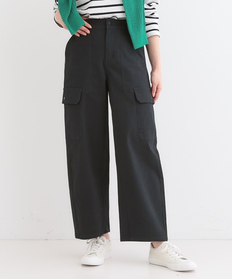 シューラルー(SHOO・LA・RUE)の【洗える/S-LL】らくらくストレッチ カーゴカーブパンツ9