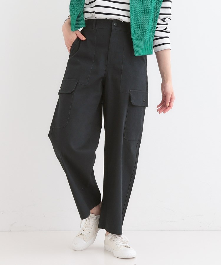 シューラルー(SHOO・LA・RUE)の【洗える/S-LL】らくらくストレッチ カーゴカーブパンツ10