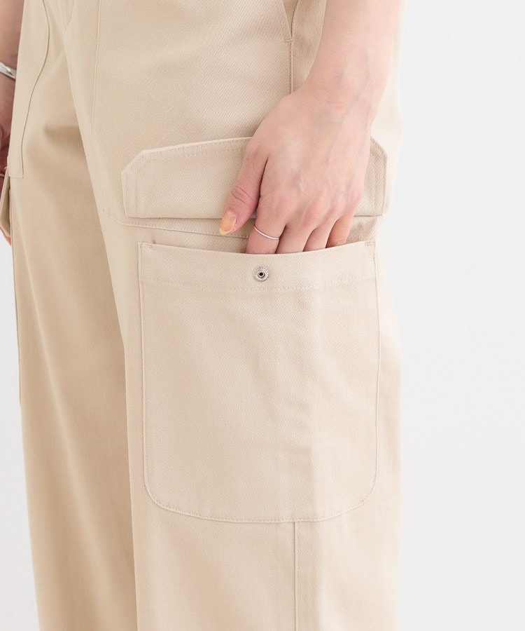 シューラルー(SHOO・LA・RUE)の【洗える/S-LL】らくらくストレッチ カーゴカーブパンツ19