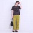 シューラルー(SHOO・LA・RUE)の【S-LL】さらっと穿けて動きやすい リブイージーパンツ7