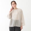 シューラルー(SHOO・LA・RUE)の【洗える/S-LL】着るだけでサマ見え オーガンジーレイヤードトップス1